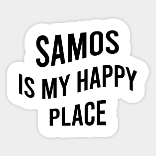 Samos is my happy place Sticker